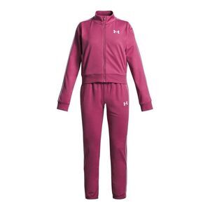 Under Armour Girls Icon Cropped Tracksuit Set / Red